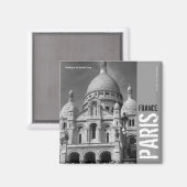Basilique du Sacré-Coeur Paris France Square Magne Magnet (Vorderseite/Rückseite)