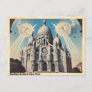 Basilique du Sacré-Coeur Paris Vintage Postkarte