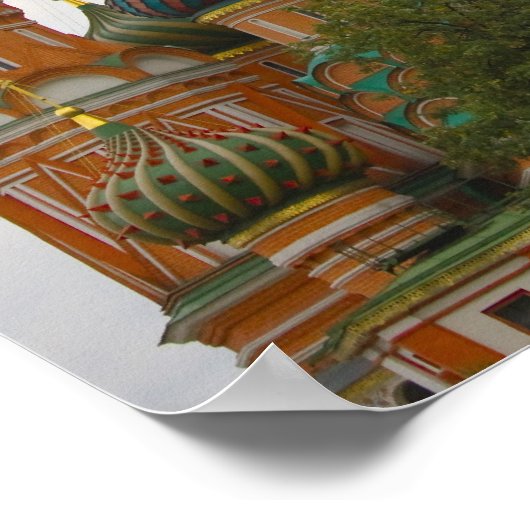 Basilische Kathedrale am Roten Platz, Moskau Poster (Ecke)