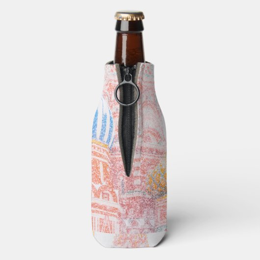 Basilische Kathedrale im Schneesturm Flaschenkühler (Flasche Rückseite)