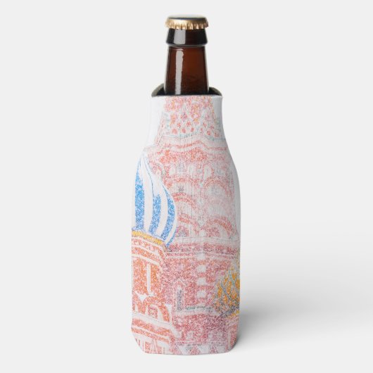 Basilische Kathedrale im Schneesturm Flaschenkühler (Flaschenvorderseite)