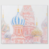 Basilische Kathedrale im Schneesturm Geschenkpapier (Flach)