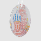 Basilische Kathedrale im Schneesturm Ornament (Vorderseite)