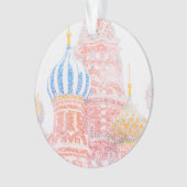 Basilische Kathedrale im Schneesturm Ornament (Vorderseite)