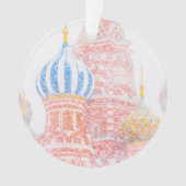 Basilische Kathedrale im Schneesturm Ornament (Vorderseite)