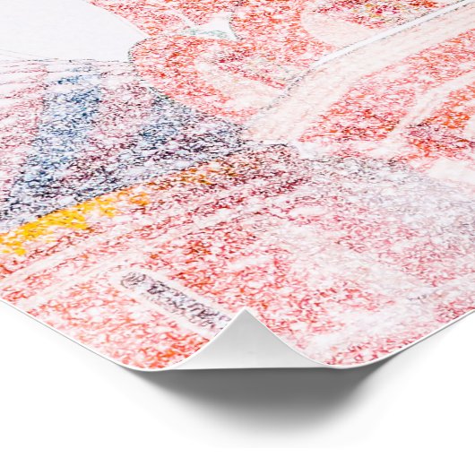 Basilische Kathedrale im Schneesturm Poster (Ecke)