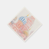 Basilische Kathedrale im Schneesturm Serviette (Ecke)