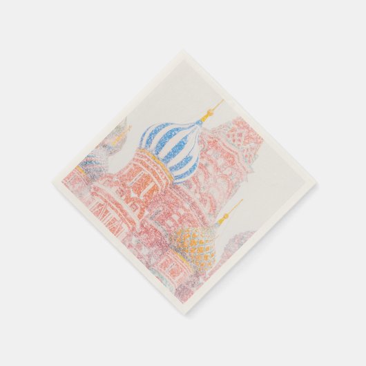 Basilische Kathedrale im Schneesturm Serviette (Ecke)