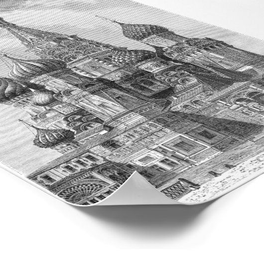 Basilische Kathedrale, Moskau Poster (Ecke)