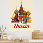 Basilische Kathedrale, Moskau, Russland Poster (Küche)