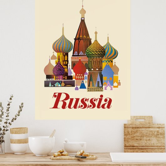 Basilische Kathedrale, Moskau, Russland Poster (Küche)