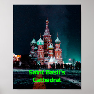 Basilische Kathedrale, Moskau, Russland Poster
