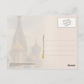 Basilische Kathedrale, Moskau, Russland. Postkarte (Rückseite)