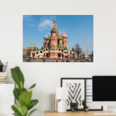 Basilische Kirche in Moskau Poster (Heimbüro)