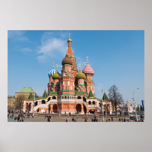 Basilische Kirche in Moskau Poster (Vorne)