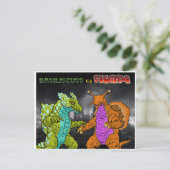 Basiliscuss v.s Slugera Postcard Postkarte (Stehend Vorderseite)