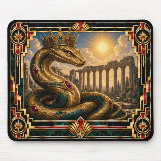 Basilisk, Art Deco Mythisch Mousepad (Vorne)