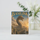 Basilisk, Gothic Fantasy Monster Postkarte (Stehend Vorderseite)