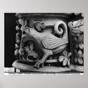 Basilisk, Hauptstadt von der Kathedrale von Notre Poster