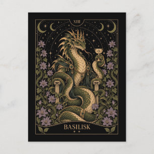 Basilisk, Sternenlicht-Tarot-Kunst Postkarte