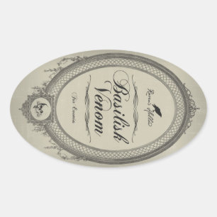 Basilisk Venom Halloween-Jar-Aufkleber Ovaler Aufkleber