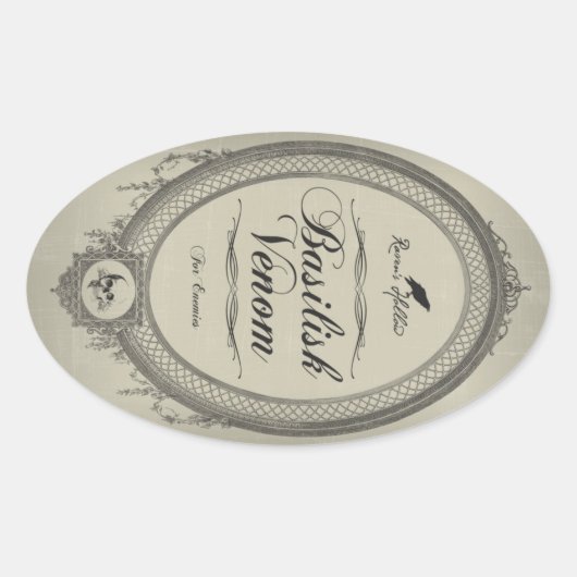 Basilisk Venom Halloween-Jar-Aufkleber Ovaler Aufkleber (Vorderseite)