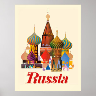 Basilius-Kathedrale, Moskau, Russland Poster