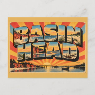 Basin Head PEI Singende Sande Rote Klippen Kunst Postkarte