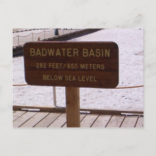Basin-Schild Postkarte