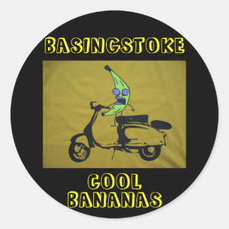 BASINGSTOKE COOL BANANAS RUNDER AUFKLEBER
