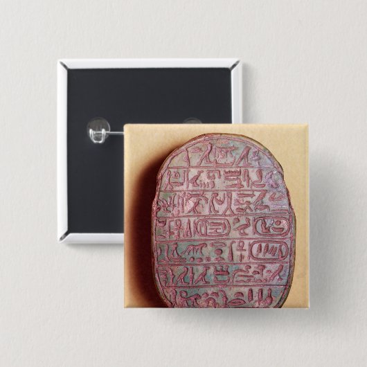 Basis eines Heiratscarabäus von Amenhotep III Button (Vorne & Hinten)