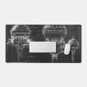 Basis für schwarze Diagramme Schreibtischunterlage (Tastatur & Maus)