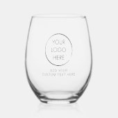 Basis-Logo individuell, Geschäftlich oder Marketin Weinglas Ohne Stiel (Vorderseite)
