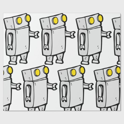 Basis-Robot Geschenkpapier (Flach)