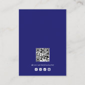 Basisch Blaue Schmuckdisplay-Logo TMF26 Mitternach Visitenkarte (Rückseite)
