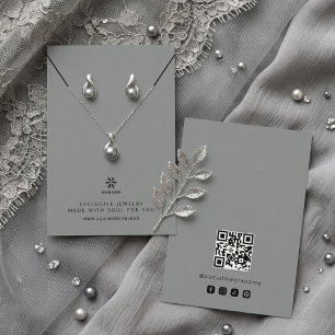Basisch Cool Grau Schmuck Display Logo TMF26 Visitenkarte