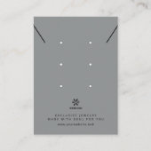 Basisch Cool Grau Schmuck Display Logo TMF26 Visitenkarte (Vorderseite)