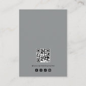 Basisch Cool Grau Schmuck Display Logo TMF26 Visitenkarte (Rückseite)