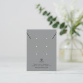 Basisch Cool Grau Schmuck Display Logo TMF26 Visitenkarte (Stehend Vorderseite)
