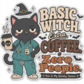 Basische Hexe Extra Kaffee Null Leute Autoaufklebe Aufkleber (Vorderseite)