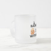 Basische Hexen-Kaffeetasse Mattglastasse (Vorderseite Links)