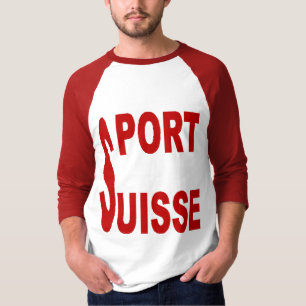 Basisches Raglan-Rot-T-Shirt SPORT SCHWEIZ T-Shirt