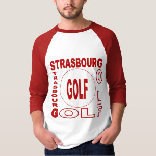 Basisches Raglan-Rot-T-Shirt STRASSBURG GOLF T-Shirt
