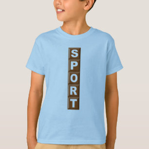 BASISCHES SCHOKOLADE-SPORT-SHIRT T-Shirt