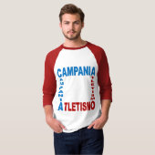 Basisches T-Shirt Raglan CAMPANIA ATLETISMUS (Vorne ganz)