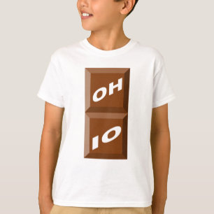 BASISCHES WEISSES OHIO-SCHOKOLADENSHIRT T-Shirt