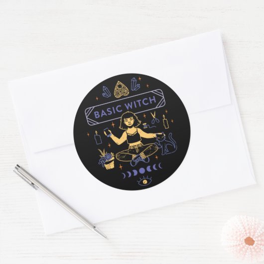 Basishuhen - Camille Chew Runder Aufkleber (Umschlag)