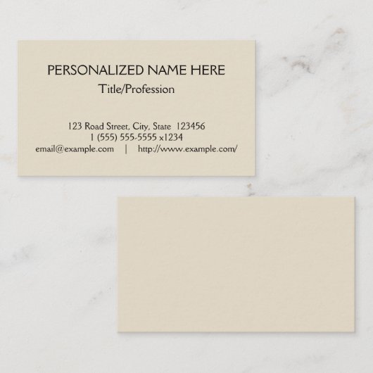 Basiskarte, Berufliche Visitenkarte (Vorne/Hinten)