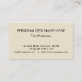 Basiskarte, Berufliche Visitenkarte (Vorderseite)