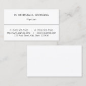 Basiskarte, Facharzt für Medizin Visitenkarte (Vorne/Hinten)